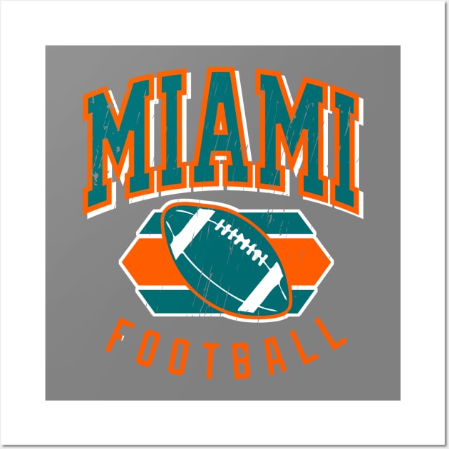 Vintage Miami Football Wall Art by funandgames